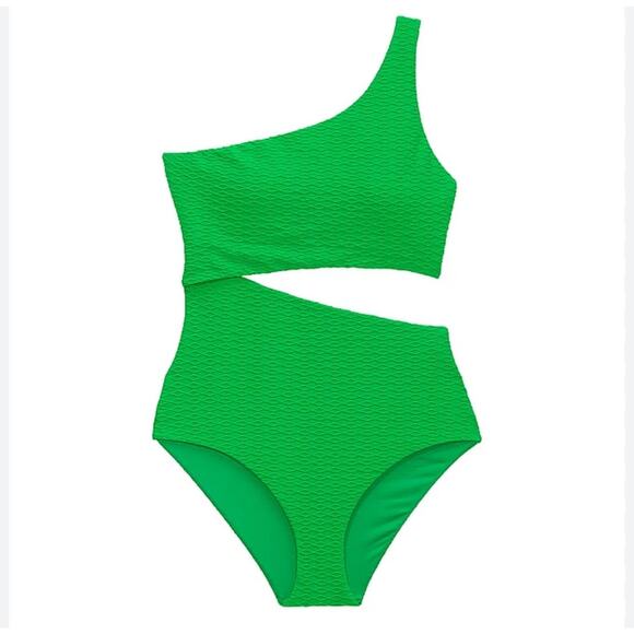 Victoria's Secret Swim Texture The Monokini One-Piece Bathing Suit XL Jade Green - Picture 2 of 7
